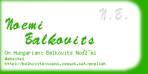 noemi balkovits business card